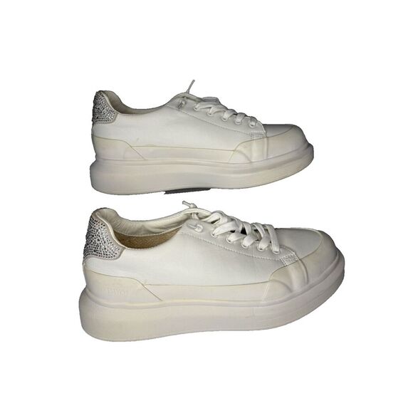 VINTAGE‎ HAVANA Women's Angela Platform Rhinestone Sneakers White 11 - Picture 2 of 9